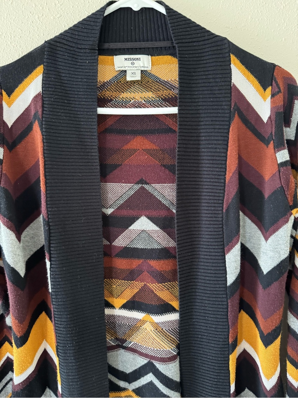 Missoni Target Women’s XS Cardigan Chevron Pattern Open Duster Sweater - Picture 3 of 7